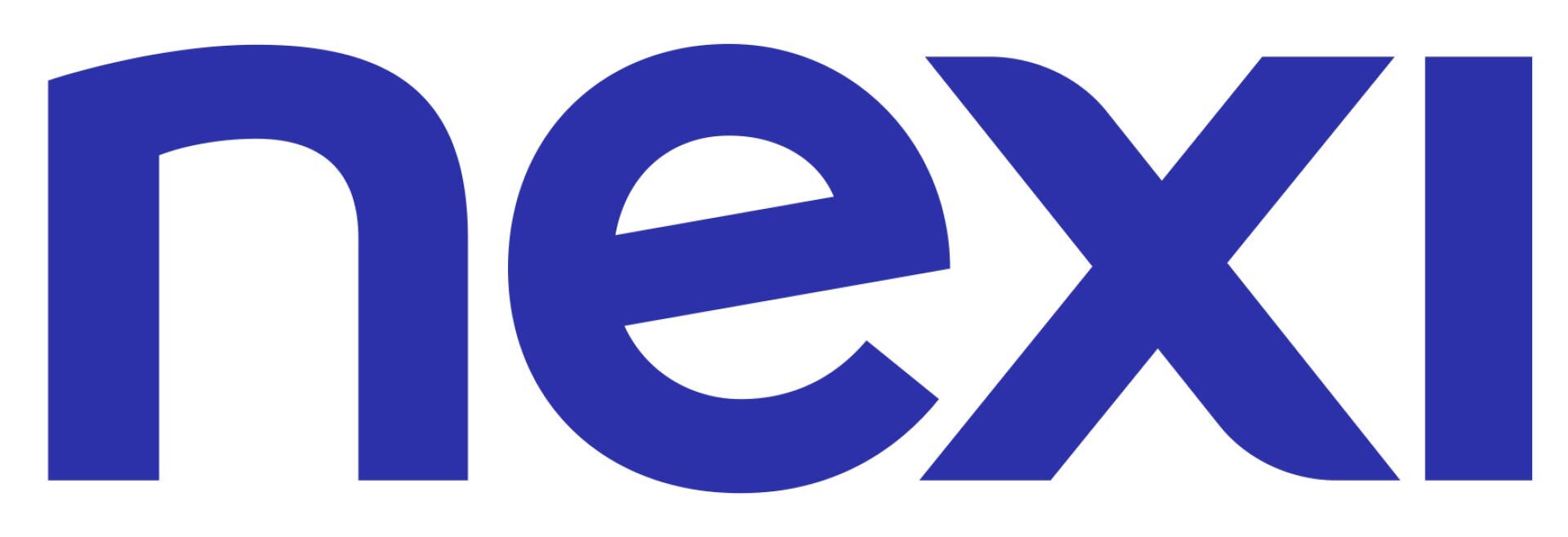 Das Bild zeigt das Wort „nexi“ in fetten, kleinen blauen Buchstaben auf weißem Hintergrund.